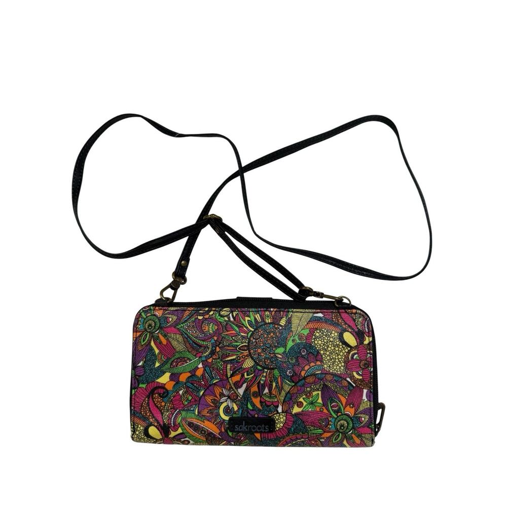 Sakroots Smartphone Crossbody Bag Rainbow Spirit Desert Artist Circle Peace Boho